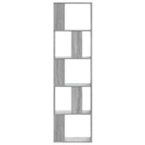 Bookcase 5-Tier Grey Sonoma 45x23.5x162.5 cm Engineered Wood 852785