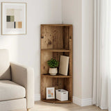 Corner Shelf 3-Tier 41.5 x 41.5 x 107.5 cm Engineered Wood 8016348