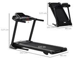 Folding Treadmill, 2.0HP Incline Treadmill Running Machine, 12.8 km/h, with LED Display, Manual T3398P376855