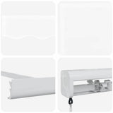 Retractable Awning White 350 x 250 cm Fabric and Metal 3330369