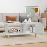 Coffee Table High Gloss White 90x50x40 cm Engineered Wood 812750