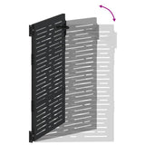 Garden Gate with Lock Black 85 x 150 cm Powder-coated steel 42015876