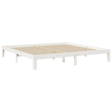 Bookcase Bed without Mattress White 200x200 cm Solid Wood Pine 3324371