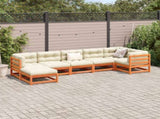 Garden Sofa Set Wax Brown Solid pine wood Large Foldable 3299542