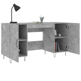 Desk Concrete Grey 140x50x75 cm Engineered Wood 829544