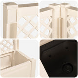Big Planter with Trellis 2 pcs White 143 x 143 x 133.5 cm PP 42041725