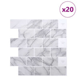 Subway Tile 20 pcs White Marble 30.5 x 30.5 cm 42021225