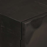Sideboard Black 55x30x76 cm Solid Wood Mango and Iron 372005