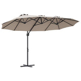 Umbrella Taupe 372 x 198 x 243 cm Polyester and Aluminium 42003378