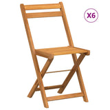 Folding Bistro Chairs 6 pcs Solid Wood Acacia 3216306