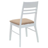 Dining Chairs 2 pcs White 43 x 54 x 89 cm Solid Rubber Wood 42020445