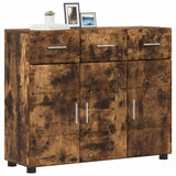 Sideboard FLORIN Smoked Oak 88.5 x 30.5 x 73 cm Engineered Wood 880316