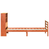 Bookcase Bed without Mattress Wax Brown 90x200 cm Solid Wood 3321914
