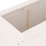 Garden Raised Bed White 119.5x40x78 cm Solid Wood Pine 825290