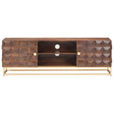 TV Cabinet 124x29x45 cm Solid Mango Wood 323404