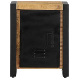 ZNTS Bedside Cabinet 40x30x51 cm Solid Rough Wood Mango 4013563