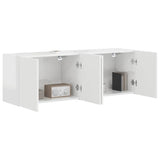 TV Wall Cabinet 2 pcs High Gloss White 59.5 x 31 x 40 cm 892338