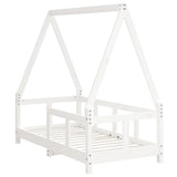 Kids Bed Frame White 70x140 cm Solid Wood Pine 834457