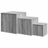 Side Tables 3 pcs Grey Sonoma Engineered Wood 815988