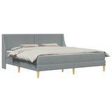 Bed Frame with Mattress Light Grey 180 x 200 cm Fabric 3415235
