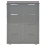 283714 Sideboard High Gloss Grey 60x35x80 cm Engineered Wood