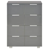 Sideboard High Gloss Grey 60x35x80 cm Engineered Wood 283714