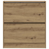 Shoe Cabinet Smoked Oak 80 x 21 x 87.5 cm Engineered Wood 862215
