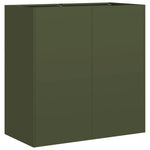 ZNTS Planter Olive Green 80x40x80 cm Cold-rolled Steel 860713