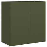 Planter Olive Green 80x40x80 cm Cold-rolled Steel 860713