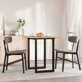 Dining Table O-Frame 70x70x75.5 cm Solid Wood Pine and Steel 3282737