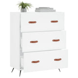 Chest of Drawers White 69.5x34x90 cm Engineered Wood 827820