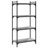 Bookcase 4-Tier Grey Sonoma 60x30x120 cm Engineered Wood 837655