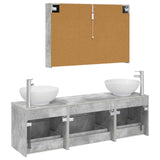 Bathroom Furniture Set 4 pcs Concrete Grey 3406946