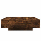 Coffee Table with LED Lights Smoked Oak 100x100x31 cm 836606