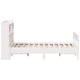 Bookcase Bed without Mattress White 160x200cm Solid Wood Pine 3323021