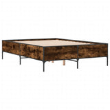 Bed Frame without Mattress Smoked Oak 140x190 cm 3279809