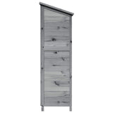 Garden Shed with Roof Grey 59 x 56 x 176 cm Solid Fir Wood 42033462