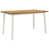 120 x 90 x 75 cm Solid Acacia Wood White Rectangular 937550