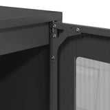 Sideboard Black 100.5x39x107 cm Cold-rolled Steel 853404