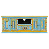 TV Cabinet Blue 110x30x40 cm Solid Wood Mango 353908