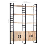 4-Tier Bookcase 124x30x180 cm Solid Mango Wood 284417