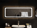 LED Bathroom Mirror Transparent 100 x 50 cm Tempered Glass 42045842