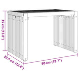 Garden Side Table Brown 50 x 32.5 x 35 cm Solid Teak Wood 42006353