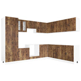 14 Piece Kitchen Cabinet Set Porto Smoked Oak Engineered Wood 3314996