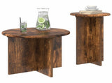 Side Table Set with Storage 2 pcs Smoked Oak Engineered Wood 8001033