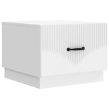 Coffee Table with Drawer White 49 x 50 x 37 cm Engineered Wood 895425