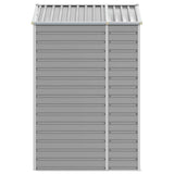 Garden Shed Light Grey 191x130x198 cm Galvanised Steel 3188242