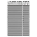 Garden Shed Light Grey 191x130x198 cm Galvanised Steel 3188242