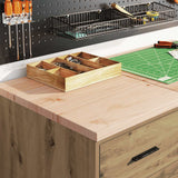 Garage Storage Cabinet Artisan Oak 40x51x85 cm Solid Wood Pine 860597