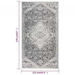 ZNTS Outdoor Rug Flatweave 115x170 cm Light Grey 317052